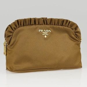 NWT PRADA Tobacco Tessuto Small Cosmetic Pouch